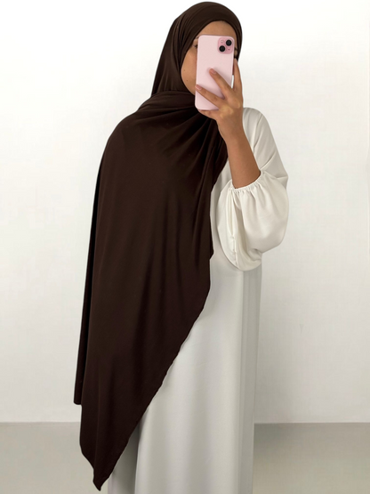 Hijab Jersey orlo cucito 50% cotone 50% viscosa