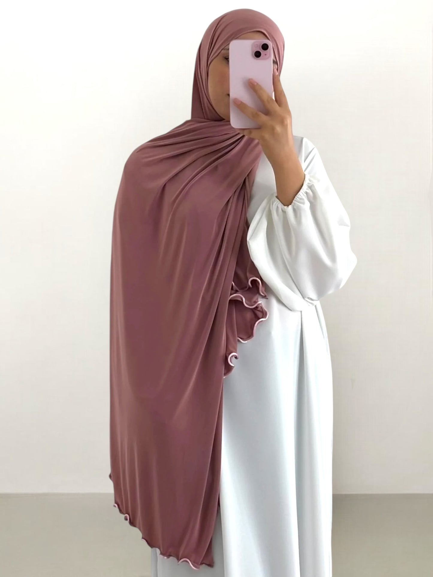 Hijab froufrou Jersey premium 50% cotone 50% viscosa